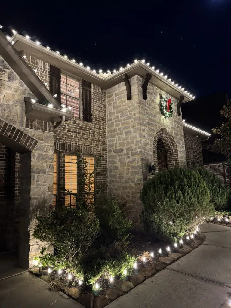 View christmas light installation project in Exton